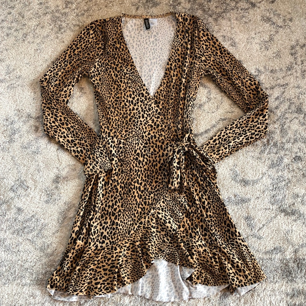 H&M Leopard Print Wrap Dress